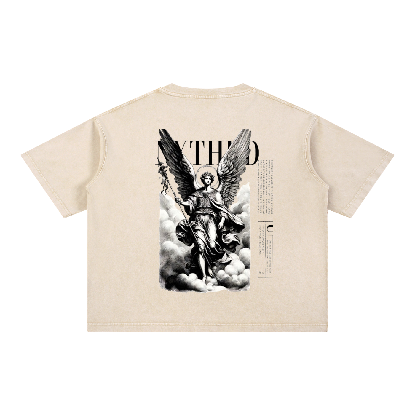 NXTHRD Angel Mineral Wash Boxy Cotton T-Shirt