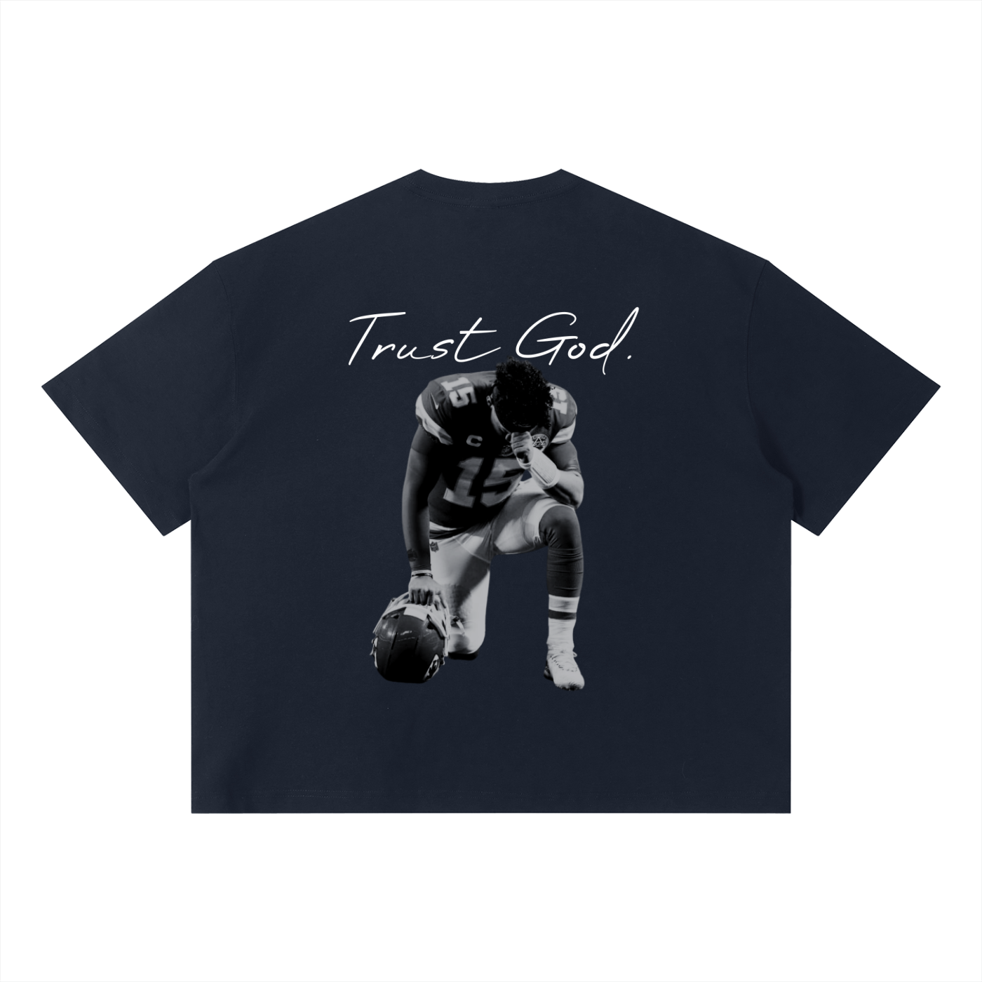 Patrick Mahomes Trust God Unisex Sorona Boxy T-Shirt