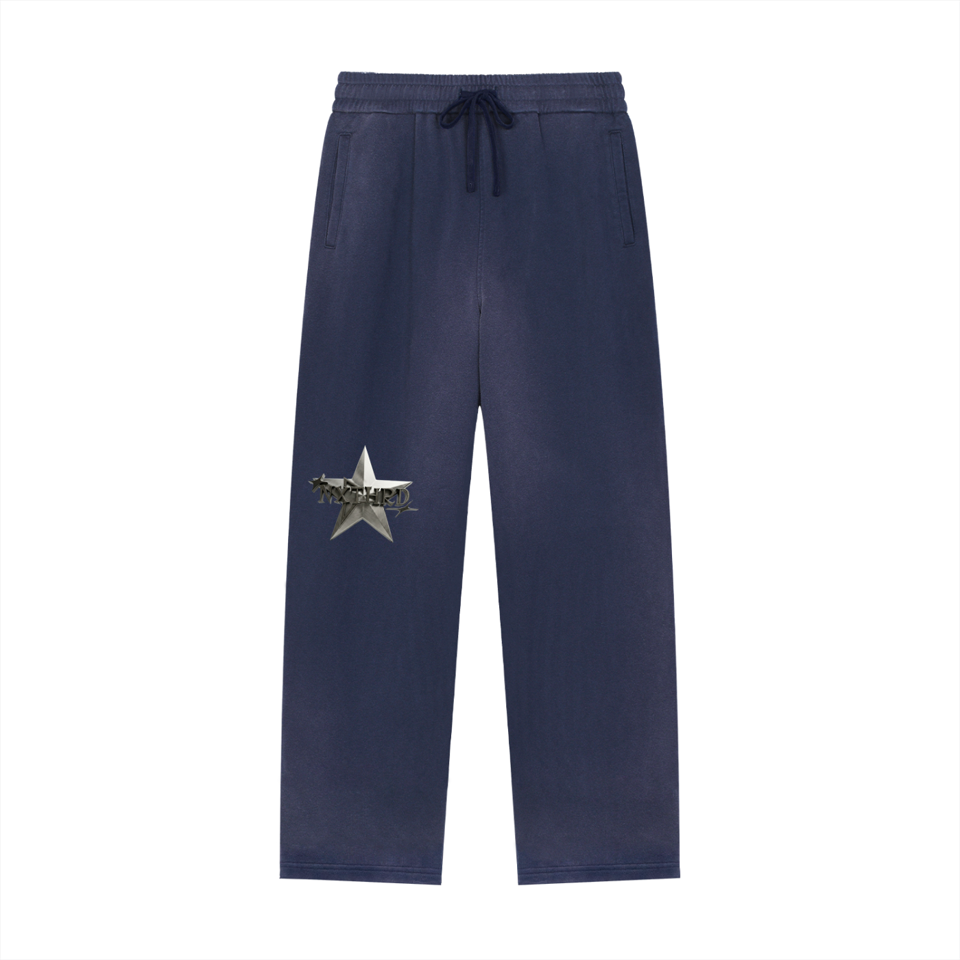 NXTHRD Sun Fade Raw Edge Straight-Leg Sweatpants