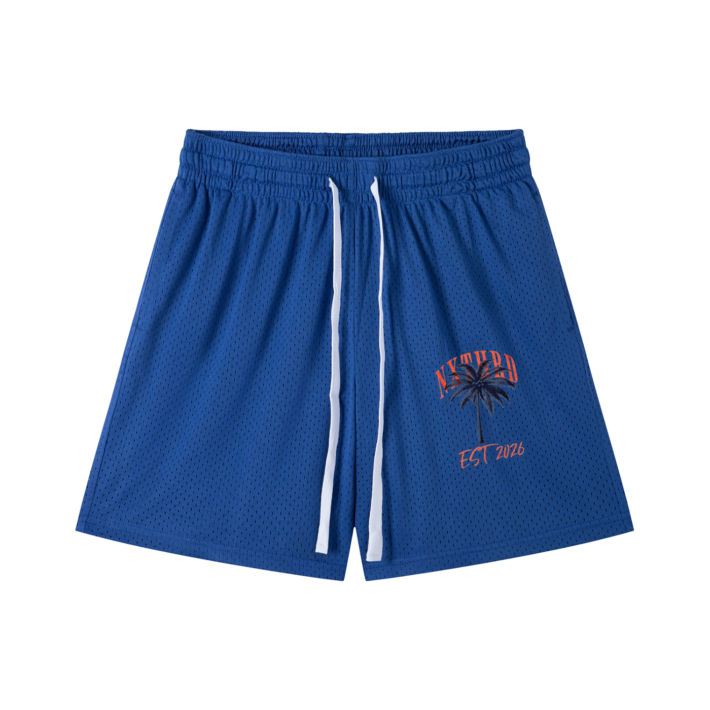 NXTHRD Palm Tree Mesh Drawstring Shorts