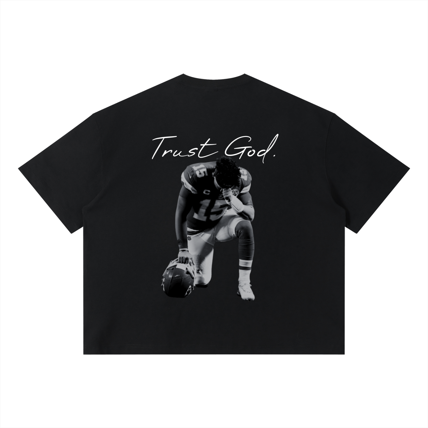 Patrick Mahomes Trust God Unisex Sorona Boxy T-Shirt