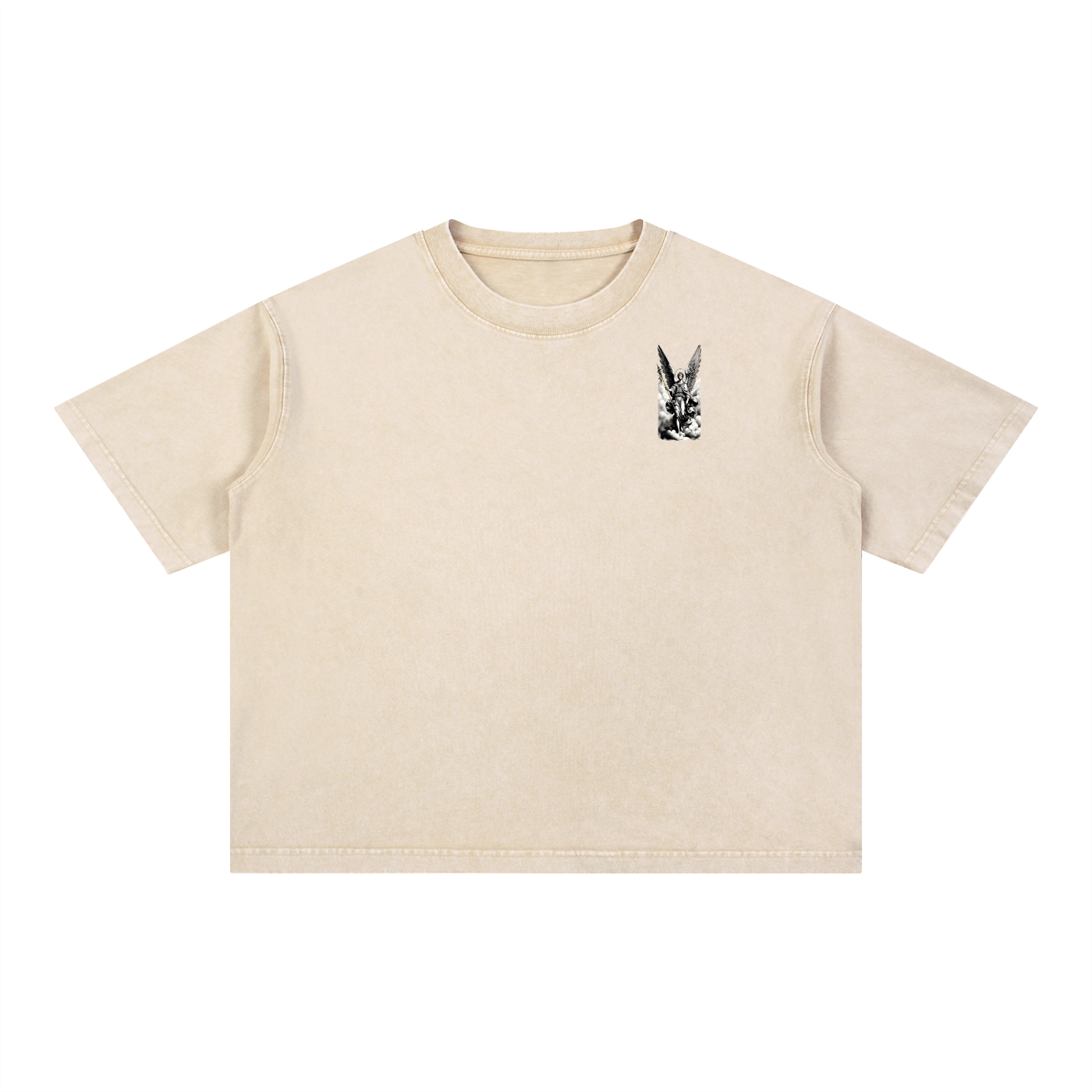 NXTHRD Angel Mineral Wash Boxy Cotton T-Shirt