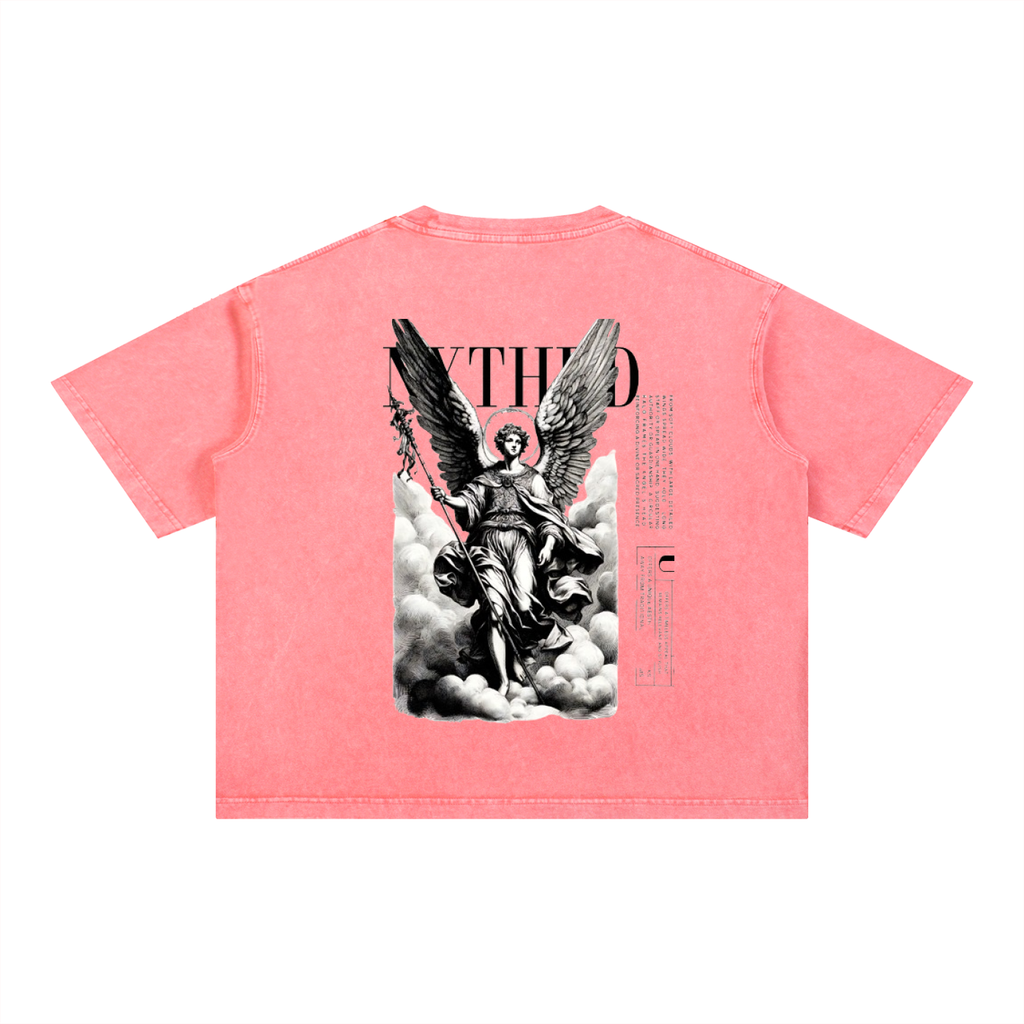 NXTHRD Angel Mineral Wash Boxy Cotton T-Shirt
