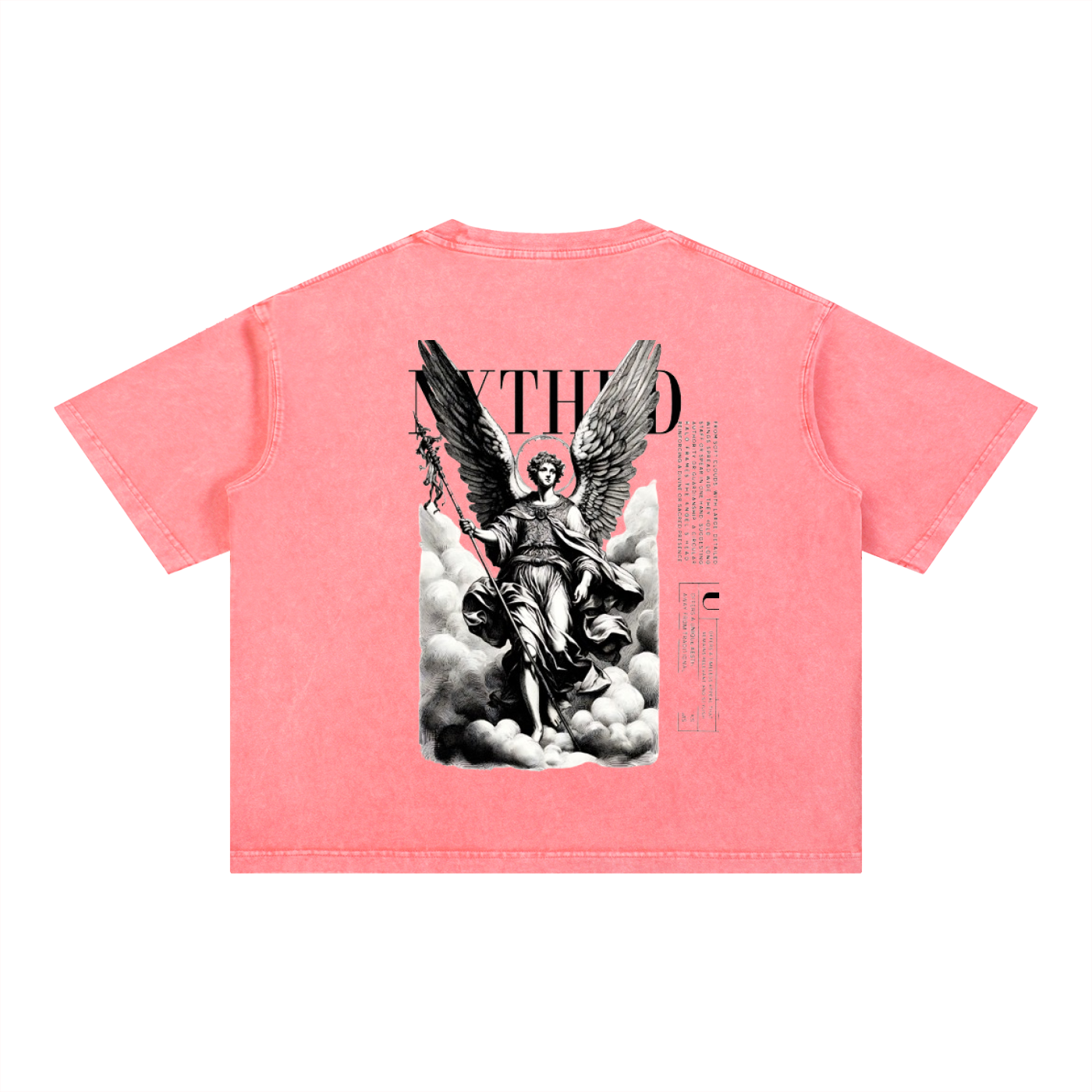 NXTHRD Angel Mineral Wash Boxy Cotton T-Shirt