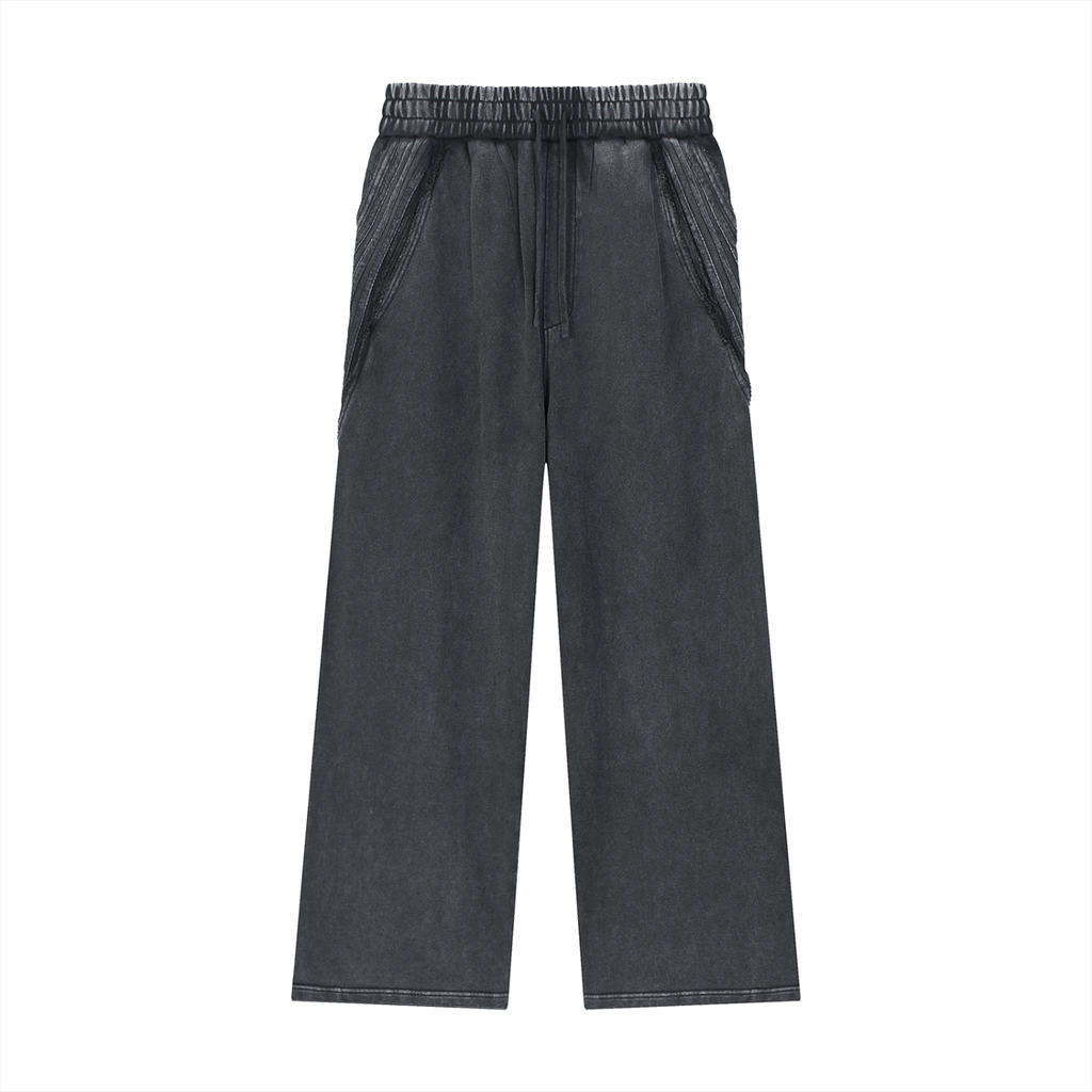 NXTHRD Snow Washed Tape Raw Edge Sweatpants