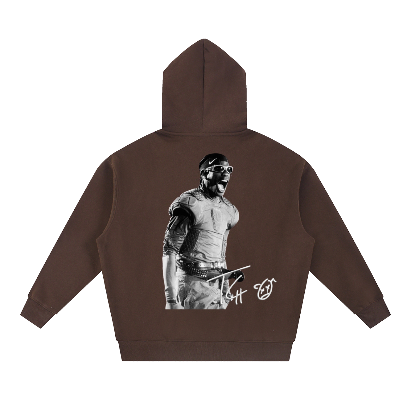 NXTHRD Travis Scott Essential Oversized Boxy Fit Fleece Hoodie