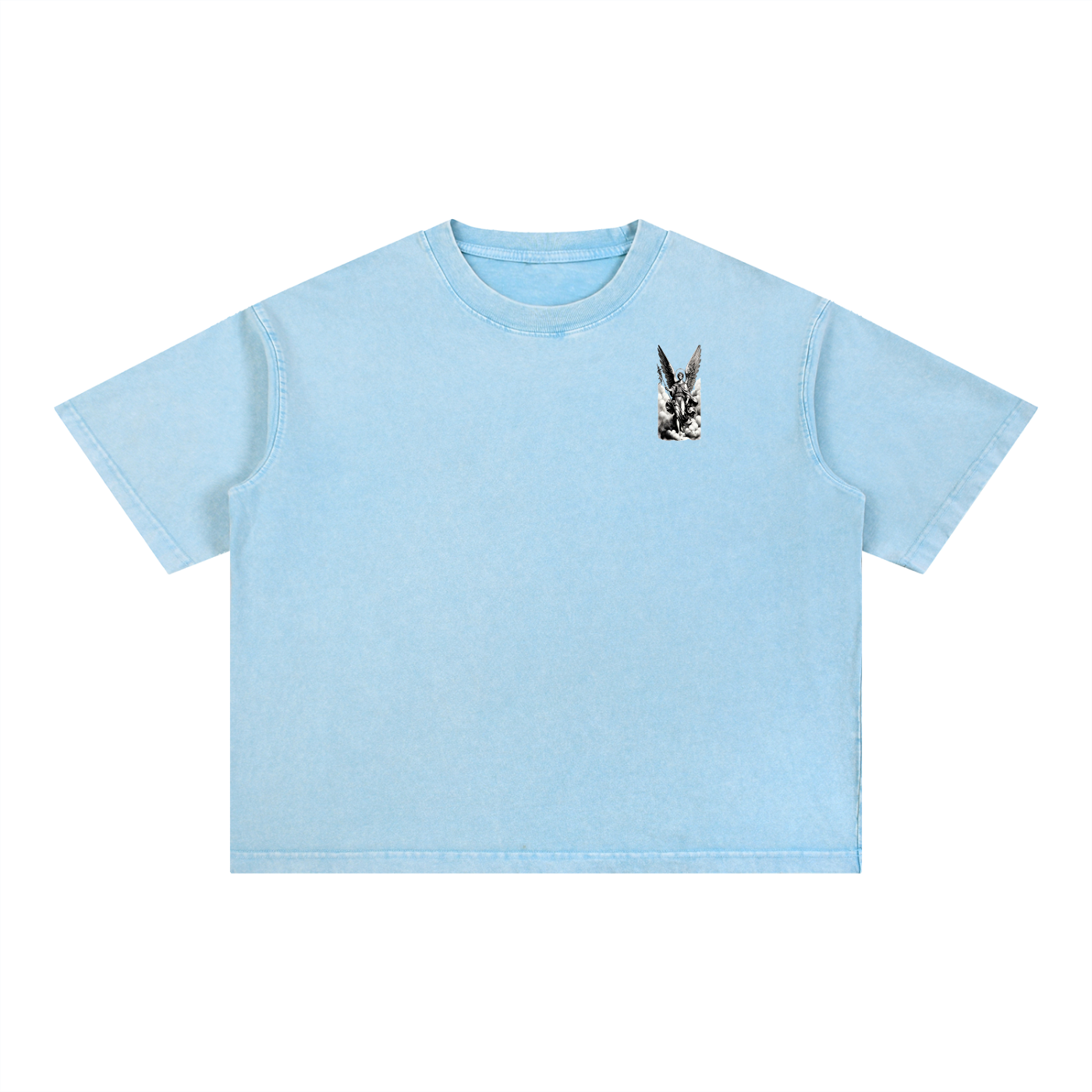 NXTHRD Angel Mineral Wash Boxy Cotton T-Shirt