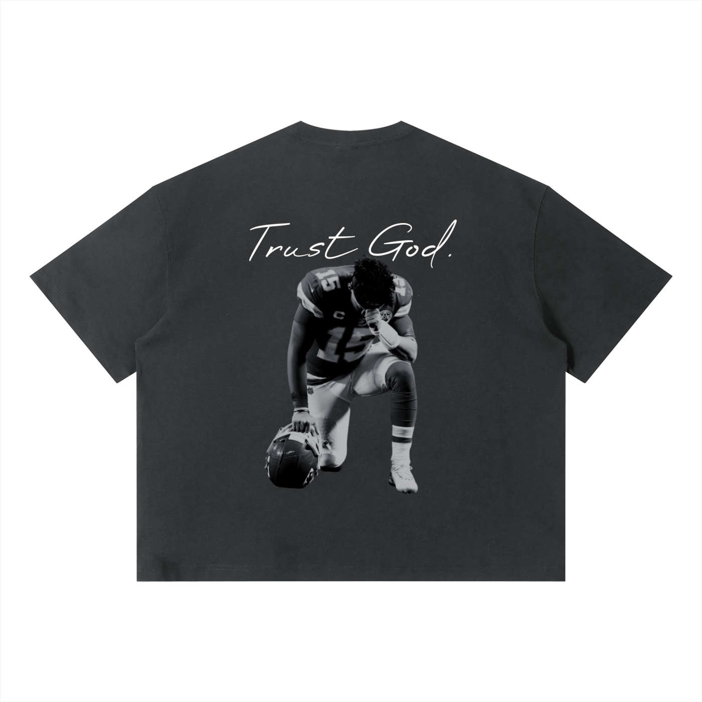 Patrick Mahomes Trust God Unisex Sorona Boxy T-Shirt