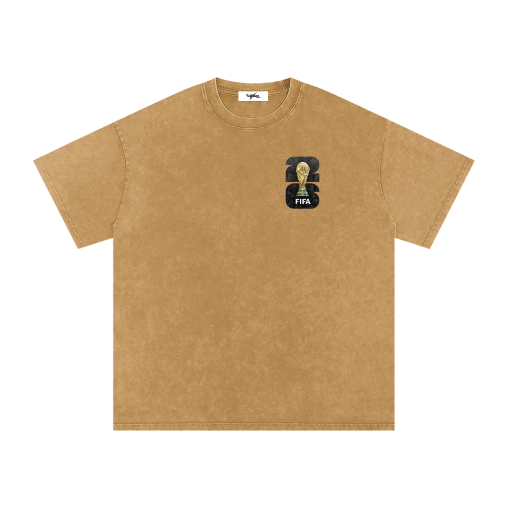 Lamine Yamal Spain World Cup Snow Washed Oversized Cotton T-Shirt