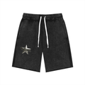 NXTHRD Unisex Mineral Wash Raw Edge Shorts