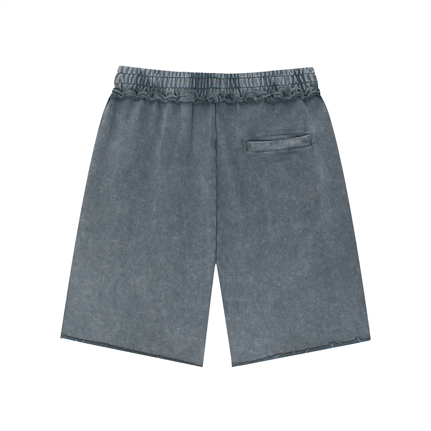 NXTHRD Unisex Mineral Wash Raw Edge Shorts