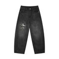 NXTHRD Men's Sunfade Vintage Wash Barrel Leg Jeans
