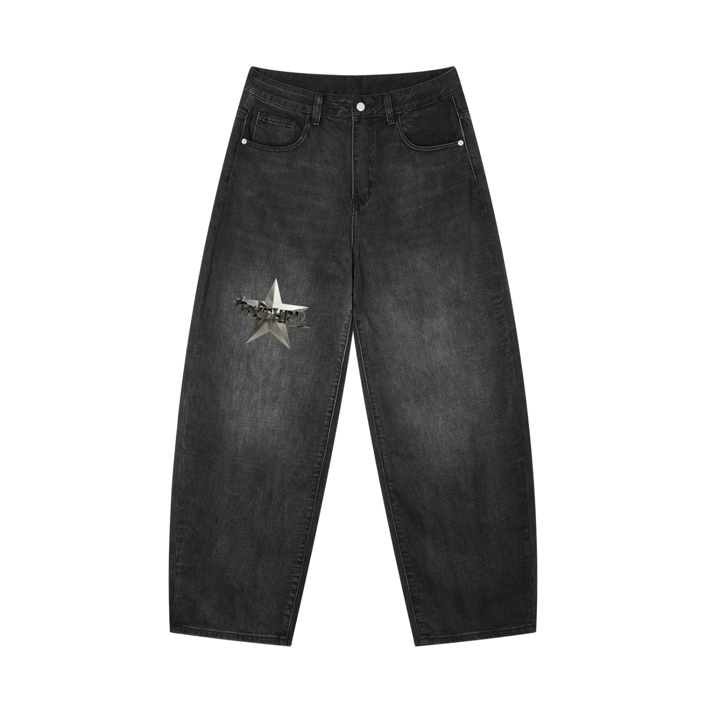 NXTHRD Men's Sunfade Vintage Wash Barrel Leg Jeans