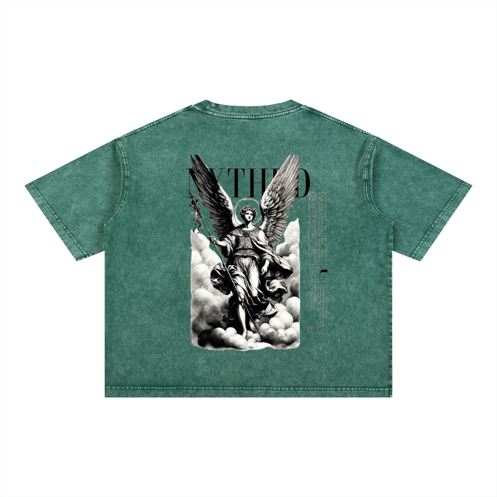 NXTHRD Angel Mineral Wash Boxy Cotton T-Shirt