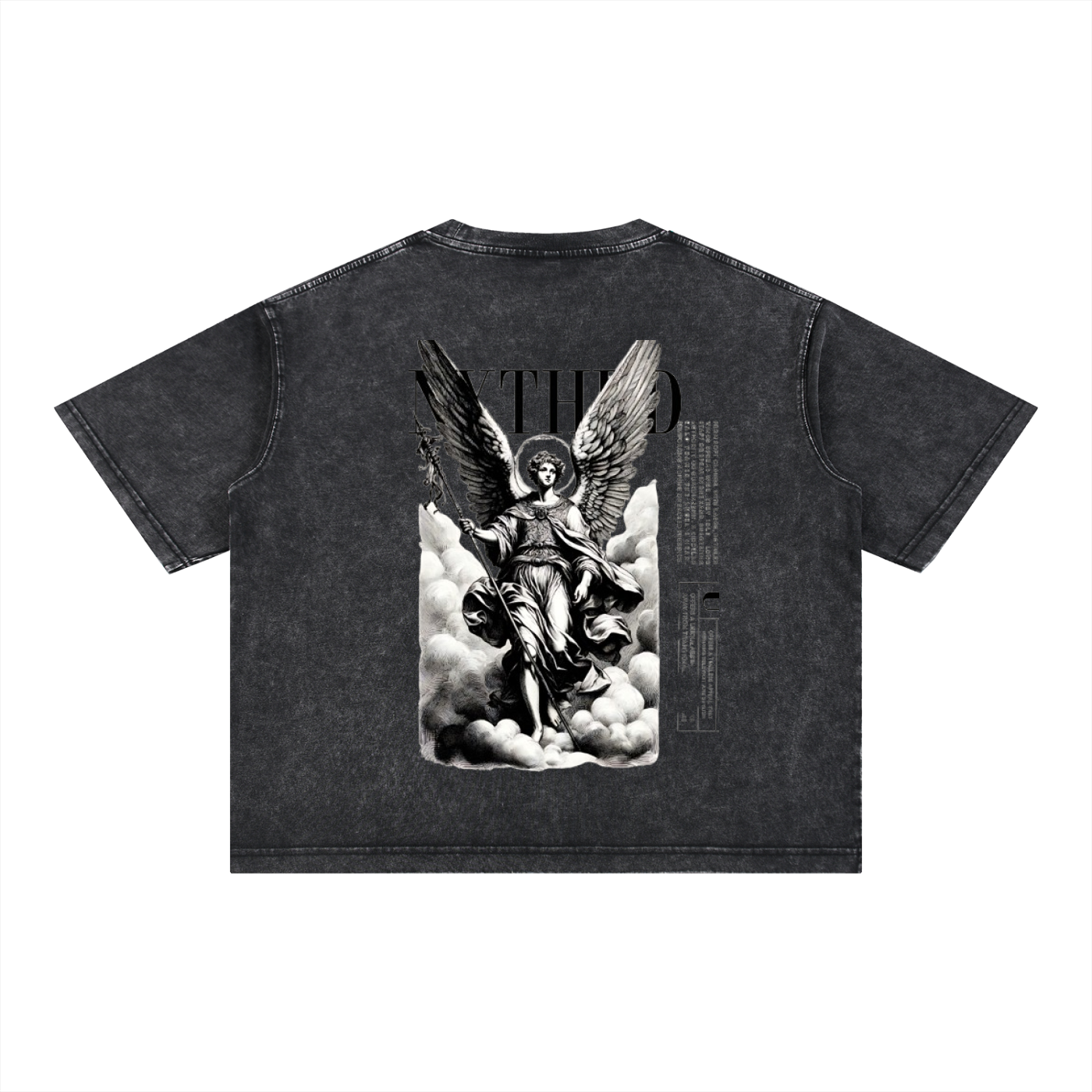 NXTHRD Angel Mineral Wash Boxy Cotton T-Shirt
