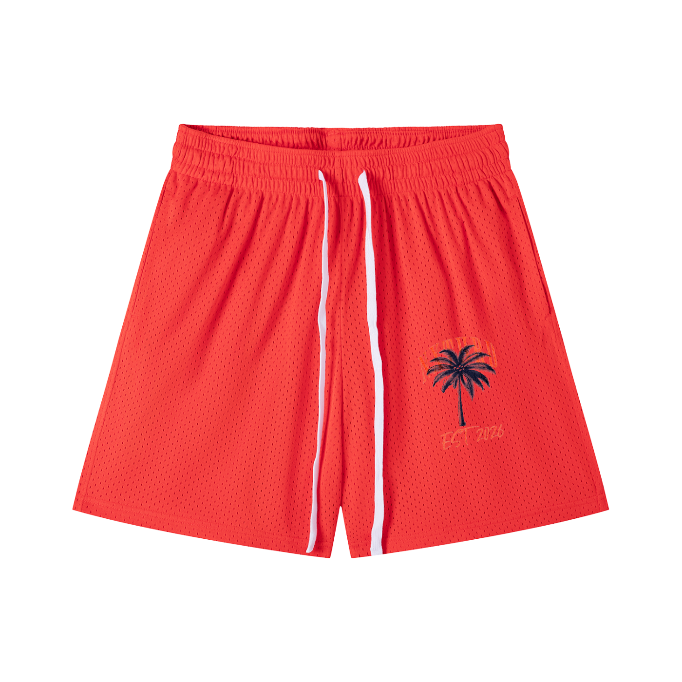 NXTHRD Palm Tree Mesh Drawstring Shorts