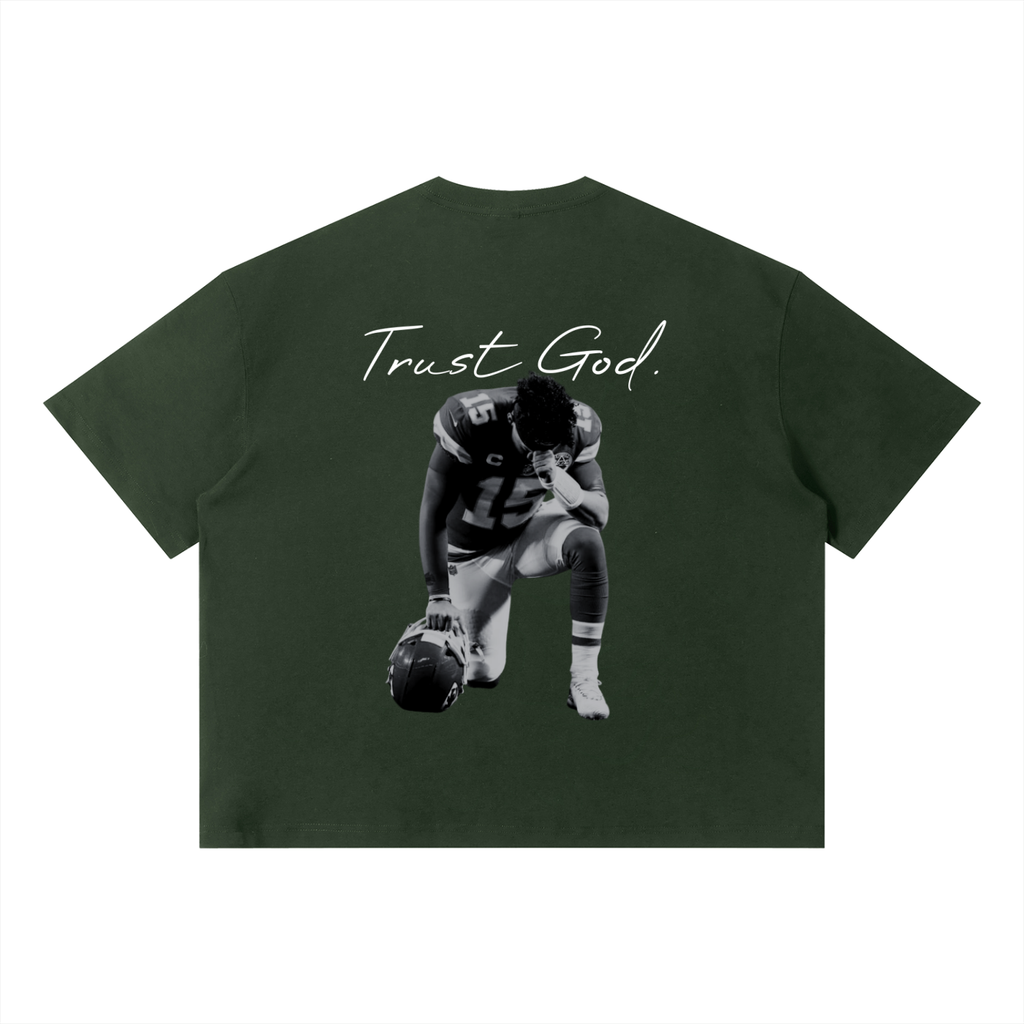 Patrick Mahomes Trust God Unisex Sorona Boxy T-Shirt