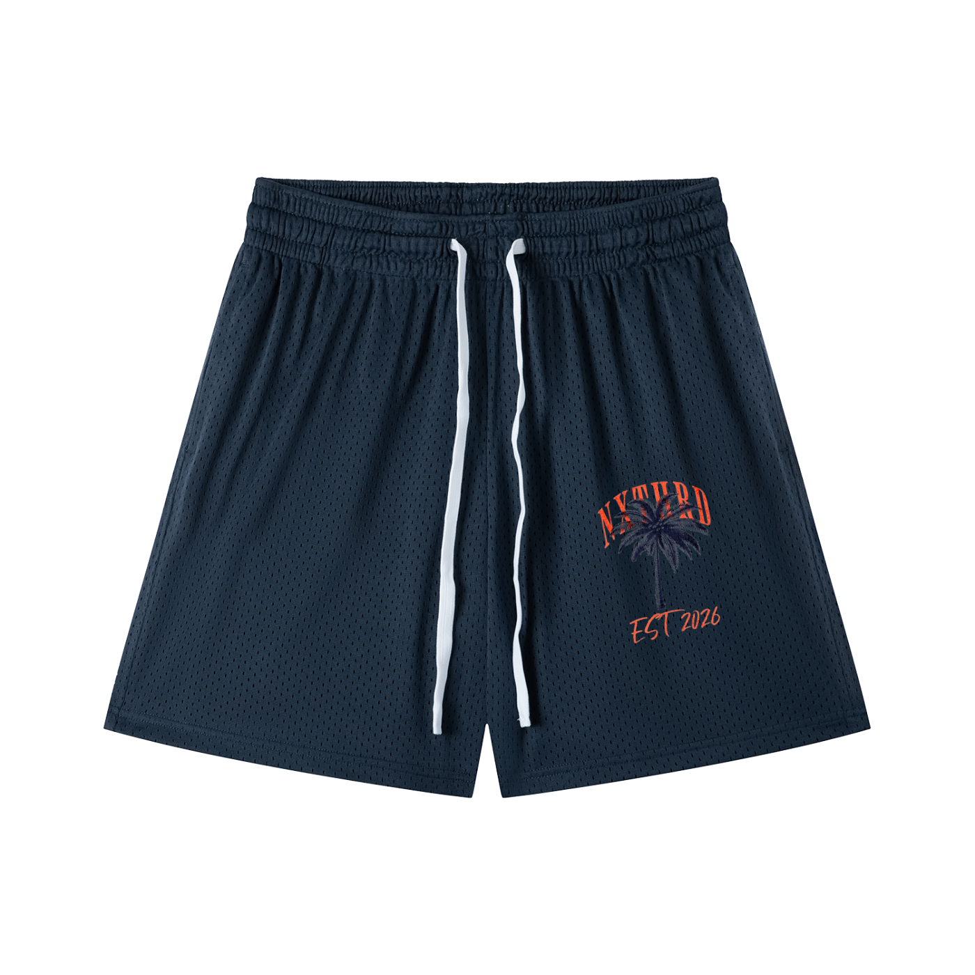 NXTHRD Palm Tree Mesh Drawstring Shorts