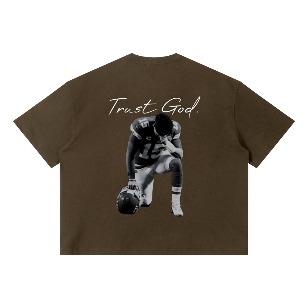 Patrick Mahomes Trust God Unisex Sorona Boxy T-Shirt
