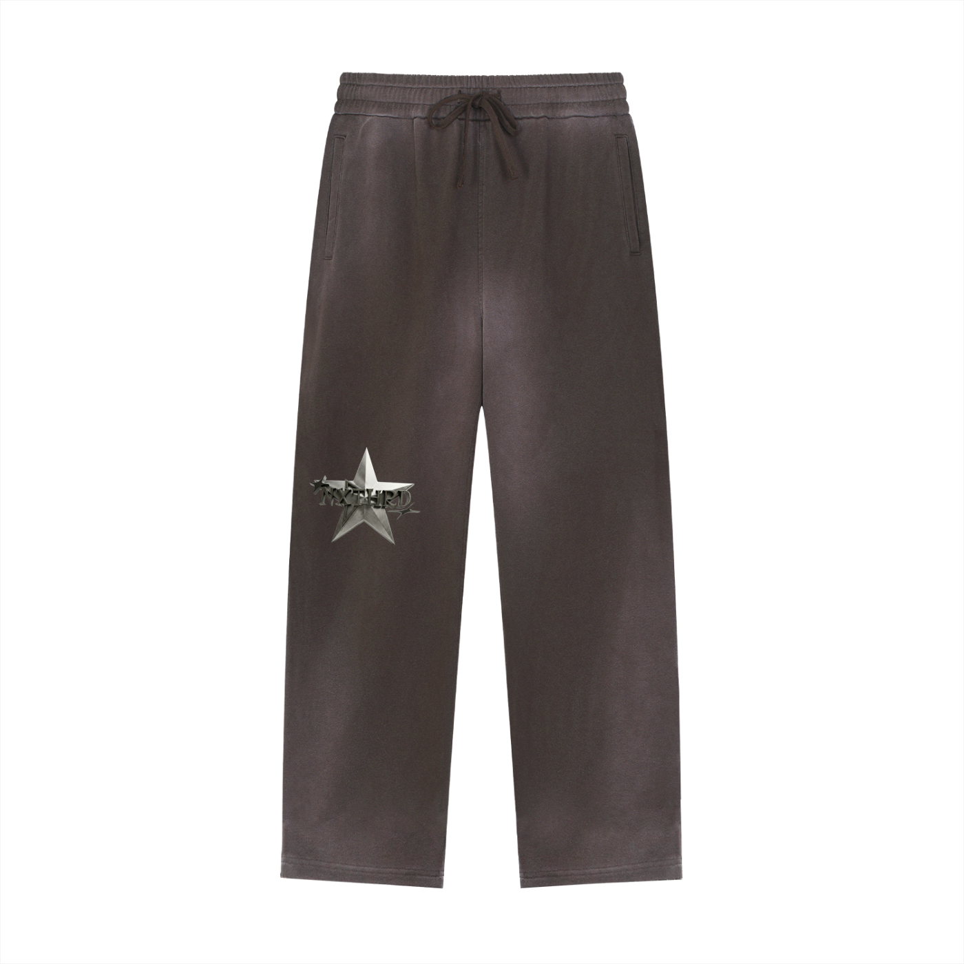 NXTHRD Sun Fade Raw Edge Straight-Leg Sweatpants