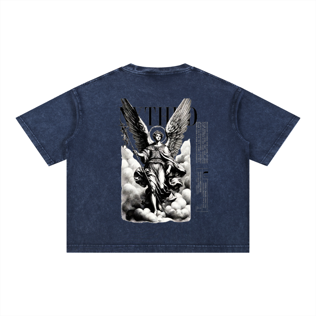 NXTHRD Angel Mineral Wash Boxy Cotton T-Shirt