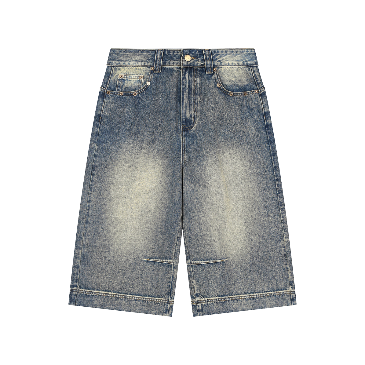 NXTHRD Vintage Wash Baggy Denim Shorts
