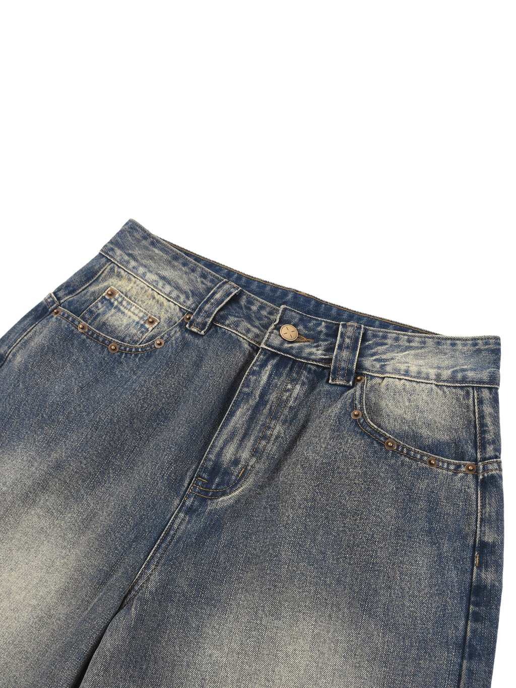 NXTHRD Vintage Wash Baggy Denim Shorts