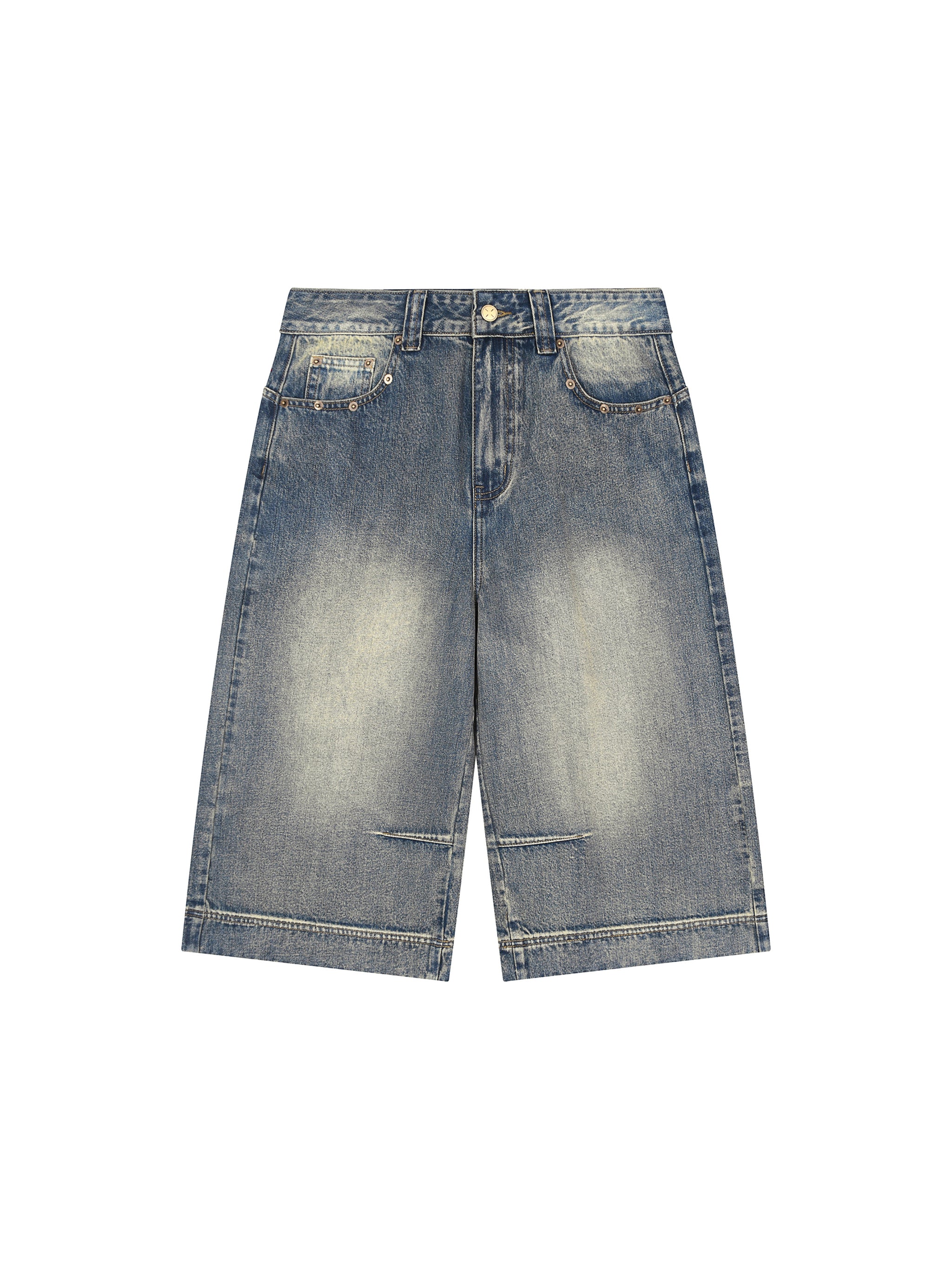 NXTHRD Vintage Wash Baggy Denim Shorts