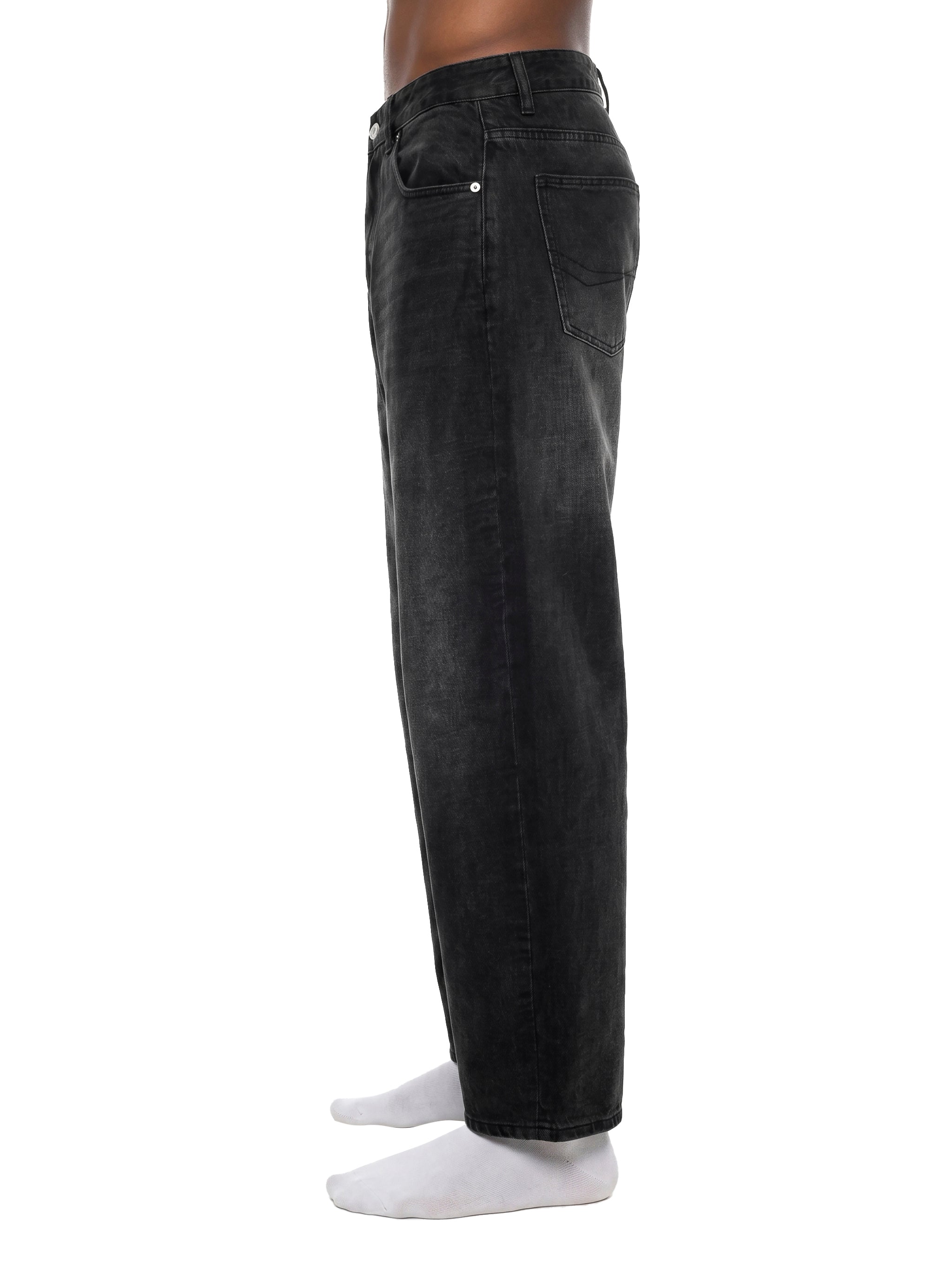 NXTHRD Men's Sunfade Vintage Wash Barrel Leg Jeans